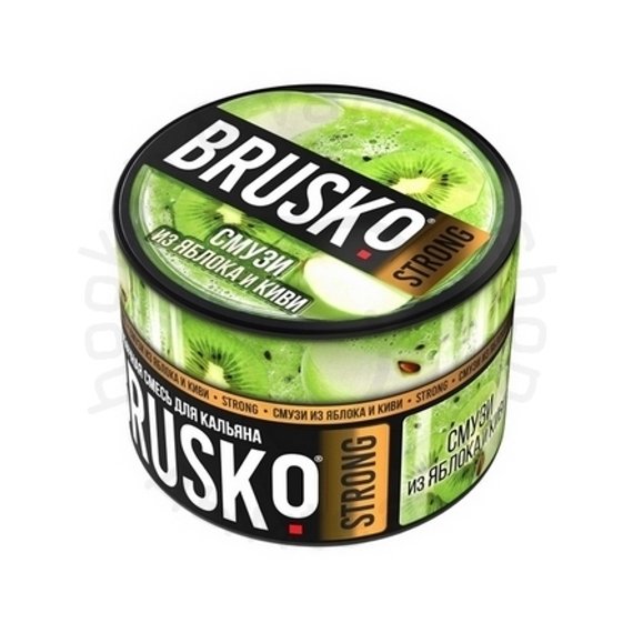 Бестабачная смесь для кальяна BRUSKO, 50 г, Смузи из яблока и киви, Strong (М)