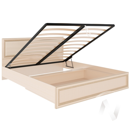 Кровать Беатрис стандарт с подъёмным механизмом и мягкой спинкой М11 1;6 (Дуб млечный)