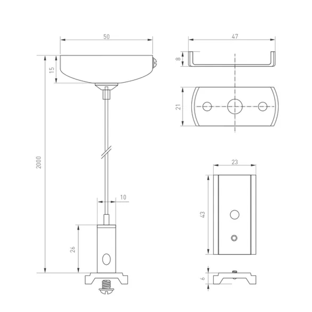 Подвес MAG-HANG-ORIENT-L2000 (WH-SL) (Arlight, Металл) 036050