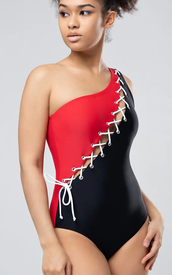 Купальник SF-34 Черный-Красный