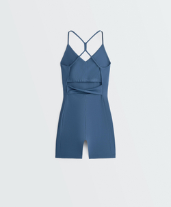 Oysho Комбинезон Comfortlux с перекрестными бретелями, серо-синий
