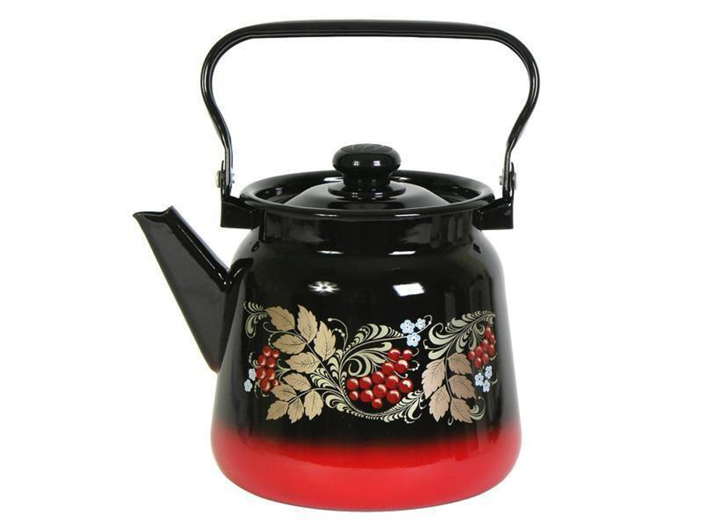 Чайник 3,5л с рисунком красно-черный