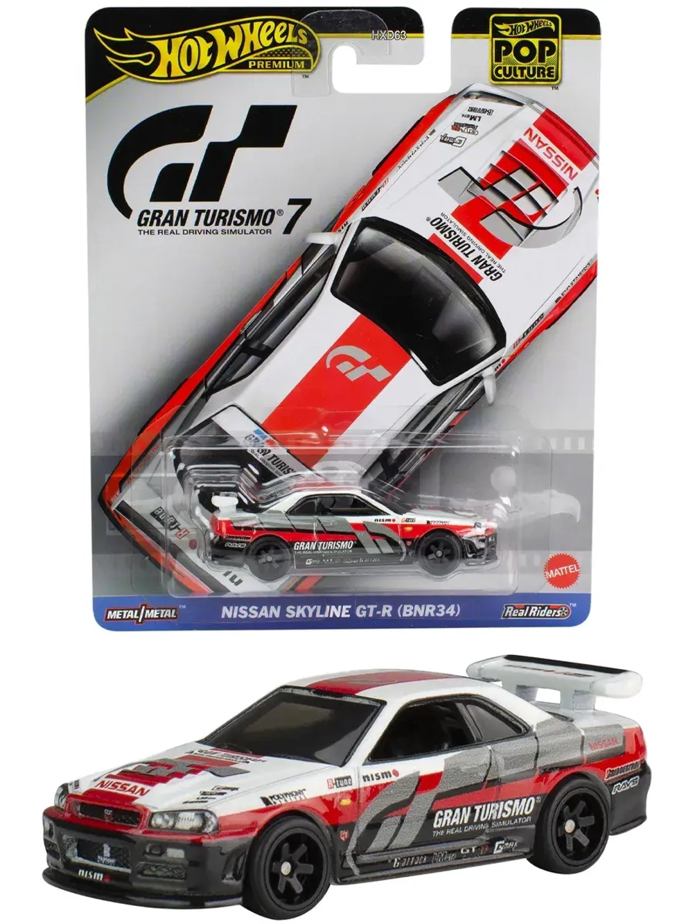 Машинка Хот Вилс Премиум Nissan Skyline GT R HDX63 HKC28
