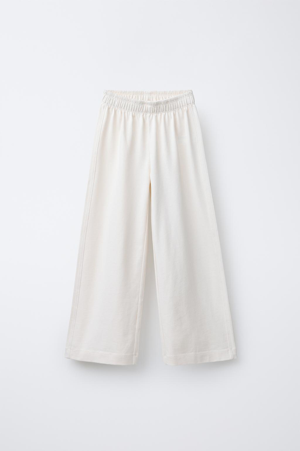 ZARA БРЮКИ СВОБОДНОГО WIDE LEG HEAVY WEIGHT, ЭКРЮ