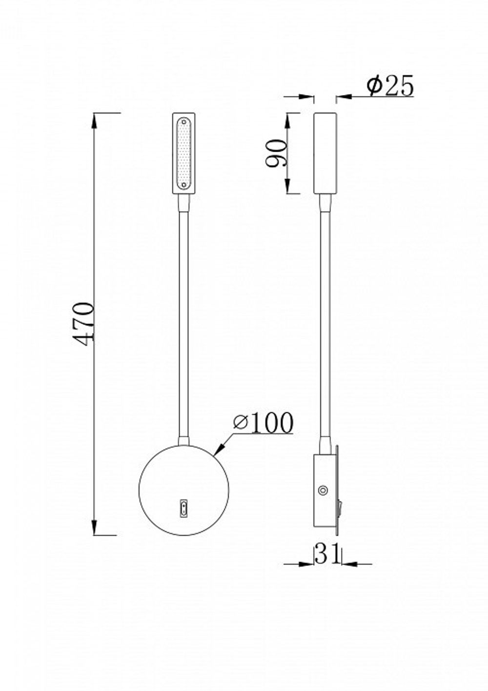 Бра Maytoni Stem C035WL-L3W3K