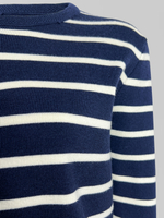 Кардиган F7639-3 в полоску с длинным рукавом на пуговицах