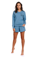 Коротенькие шорты с карманами (Размер: L) (Цвет: голубой)