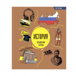 Тетрадь предметная 36л. А5 "История", клетка, со справочным материалом, скрепка, мелованный картон (стандарт), блок офсет, Alingar "Back to school"