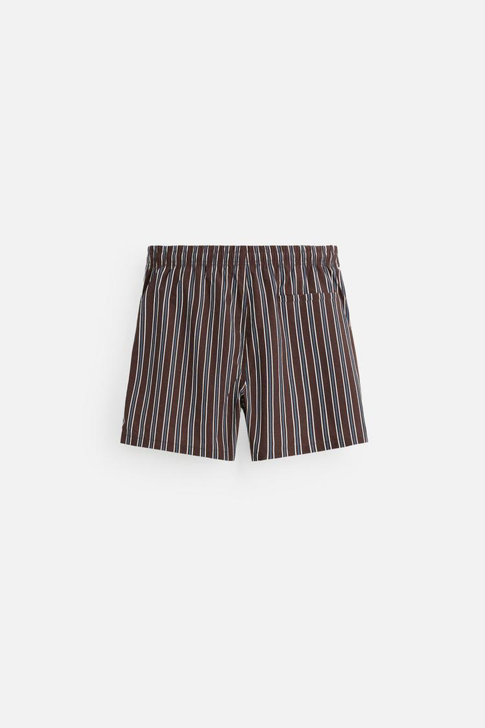 ZARA ПЛАВКИ КЛАССИЧЕСКОГО КРОЯ В ПОЛОСКУ, ГРАНАТОВЫЙ