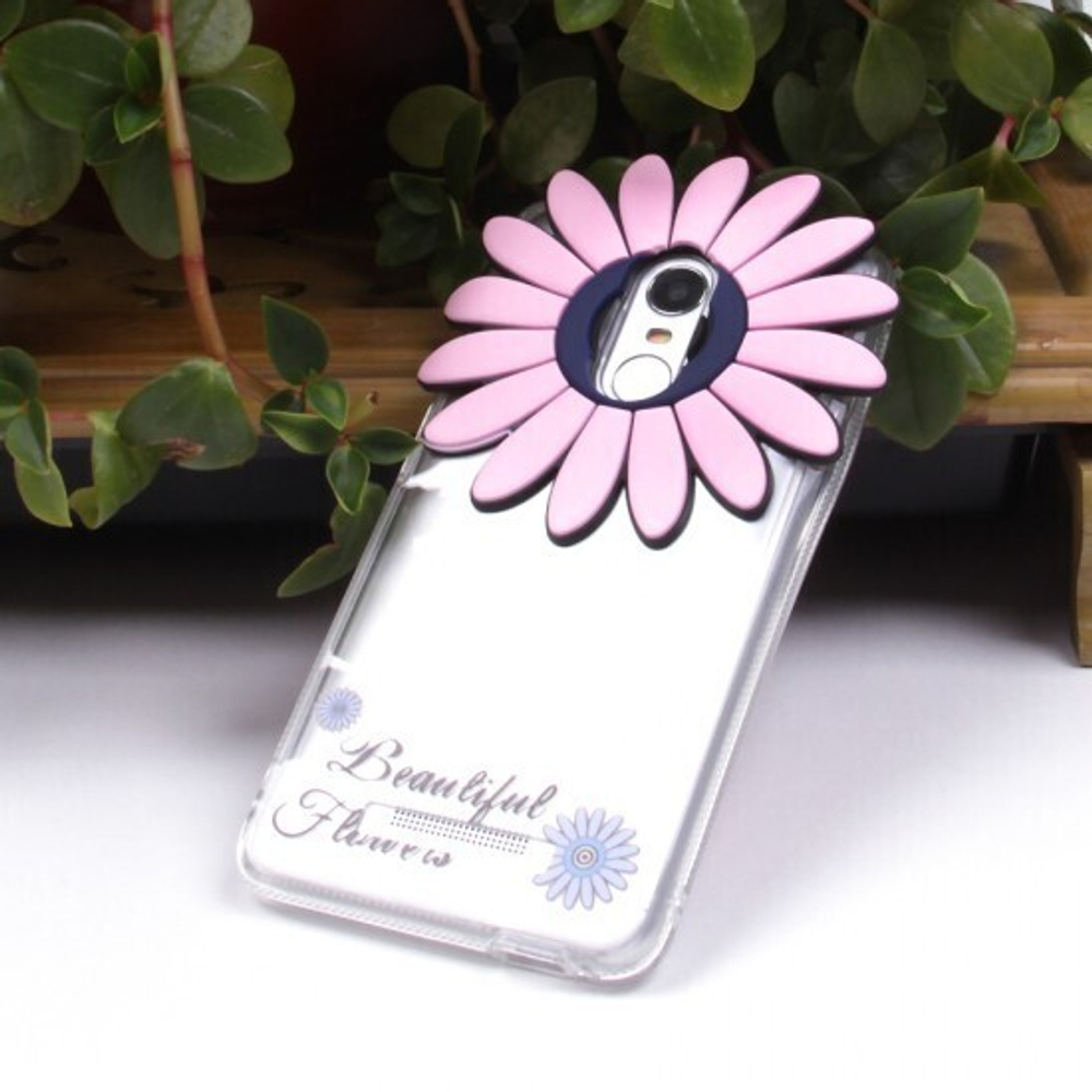 Силиконовый чехол "Цветы" для Xiaomi Redmi Note 3/3 Pro, 009872