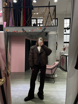 Пуховик Knitty горький шоколад