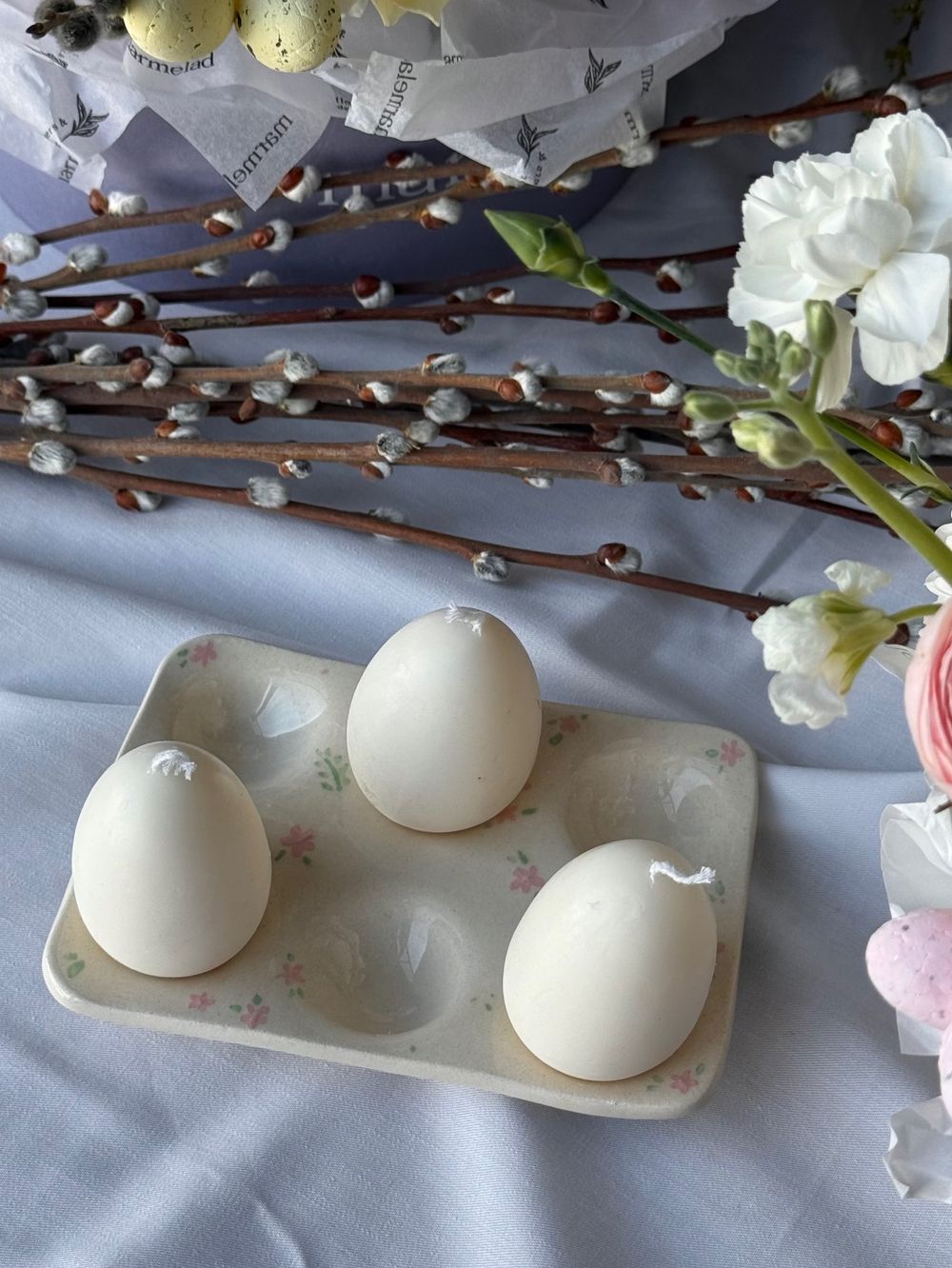 Свеча JIWA натуральная формовая "Egg"-белая