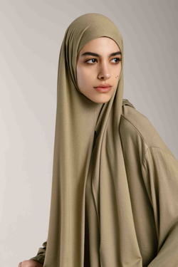 Хиджаб Молик двухслойный хаки
