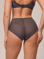 Трусы Zebra слипы с высокой линией талии (принт/графит)