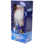 Дед Мороз музыкальный «Таинственный снег» 40 см (синяя шубка)