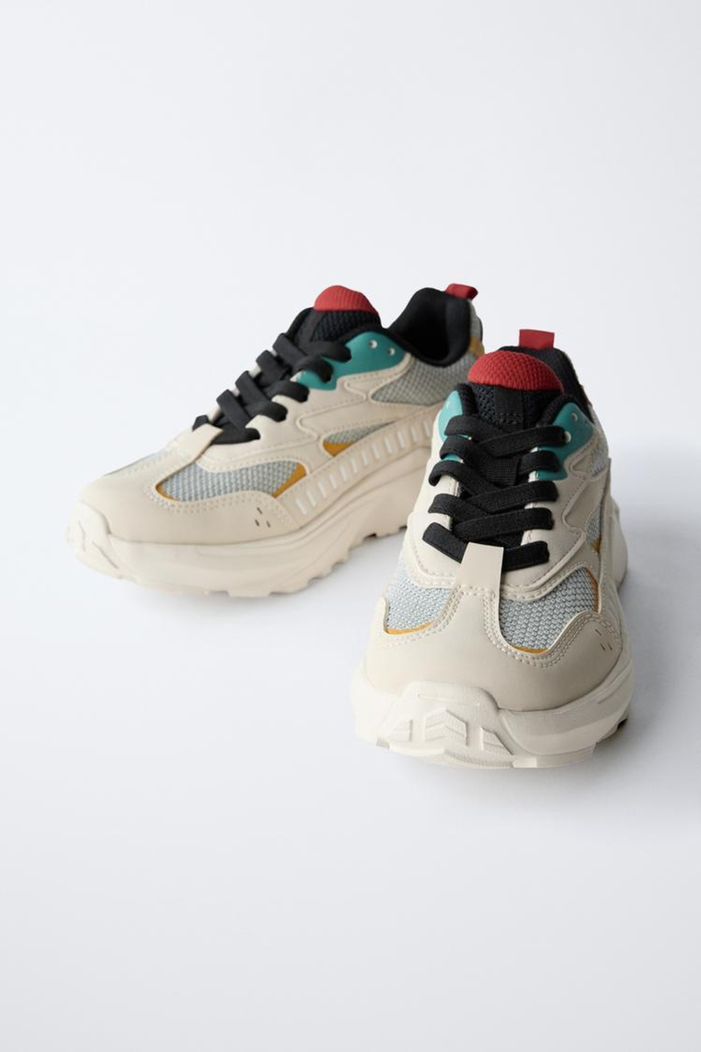 ZARA ОБЪЕМНЫЕ КРОССОВКИ, РАЗНОЦВЕТНЫЙ