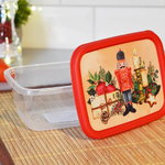 Контейнер для продуктов 0,5л прямоугольный "Игрушки", красный