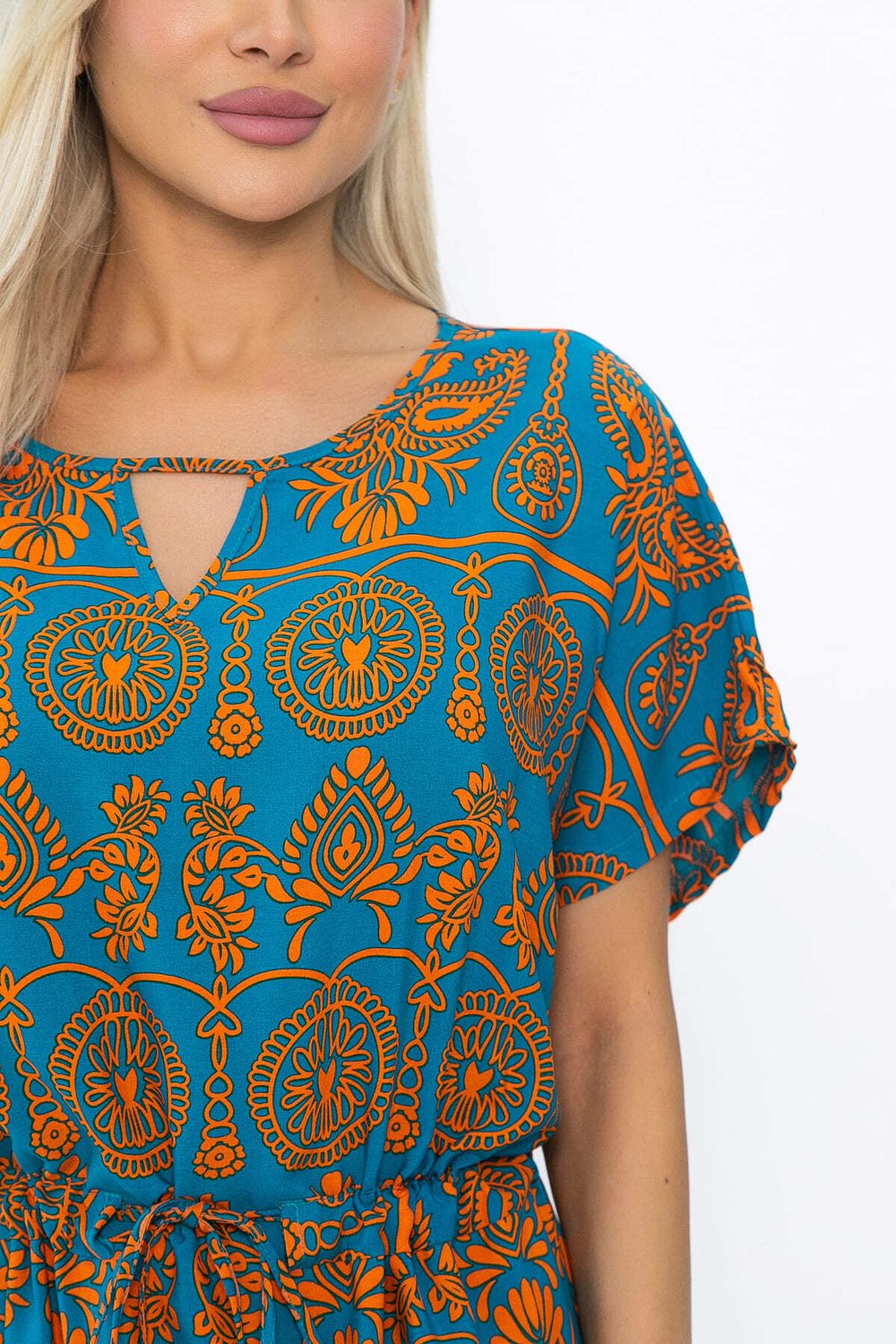 Платье Вистерия (лазурно-оранжевое) П13908-5М LT Collection