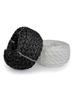 Канат плетеный швартовый SailMaster 8-и прядный Dock Line К8, 20,0 мм, черный, 4500 кгс, 6 м, пакет