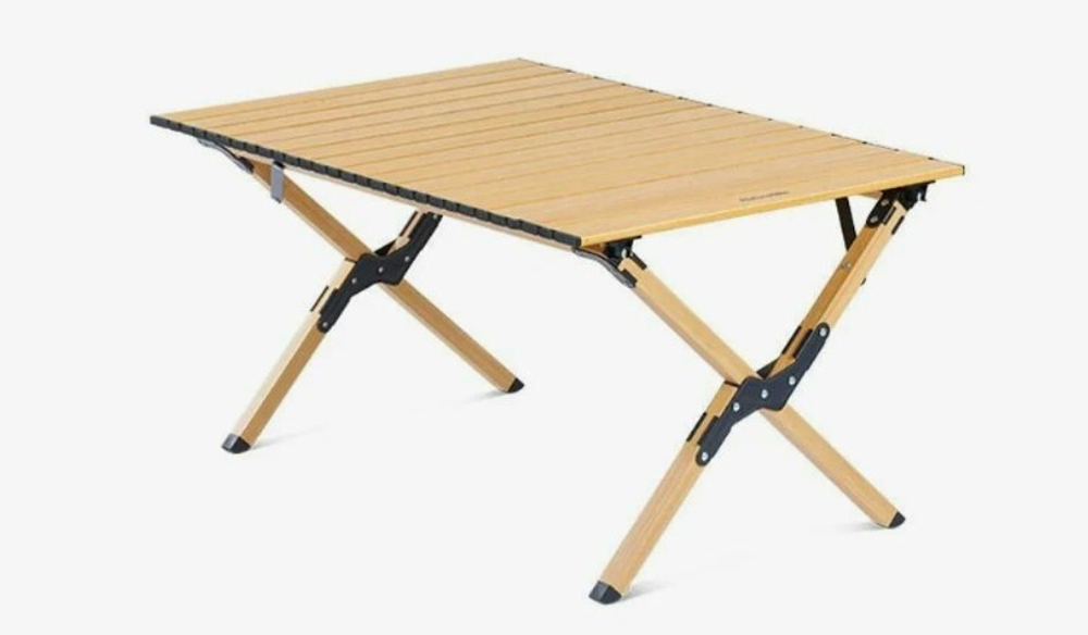 Стол туристический Naturehike складной, 86х60х44 см, с Х-образными ножками, бежевый