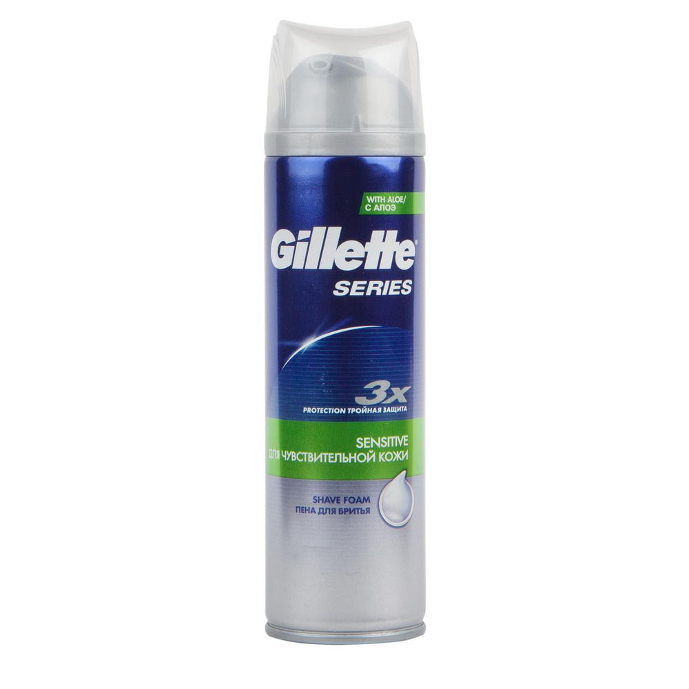 Gillette Гель для бритья Series, Тройное действие, для чувствительной кожи, 200 мл