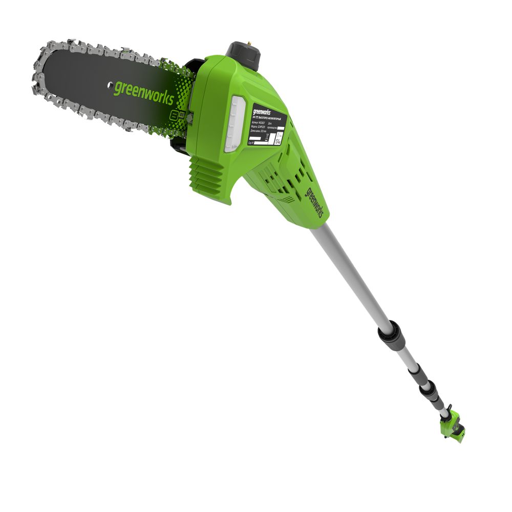 Высоторез/Сучкорез аккумуляторный GreenworksG24PS201, 24V, 20 см, без АКБ и ЗУ (1402607)