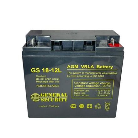 Аккумулятор свинцово-кислотный 12V 18Ah (GS 18-12L)
