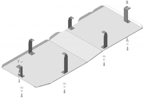 Защита топливного бака (5 мм, алюминий) для Mercedes Viano 2009-2014, Mercedes Vito 2009-2014 Motodor.31204