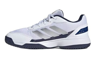 Детские кросовки для Padel Adidas Kids Crazyquick - cloud white/silver metallic/dark blue