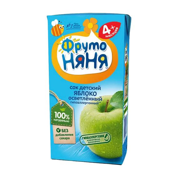 Frutonanny. 0.2 L. Şirə. Alma, seffaflasdirilmis