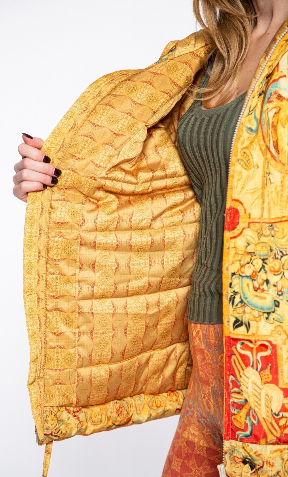 Куртка "Гротеск с птицами", по мотивам фламандской шпалеры 17 века из серии «Гротеск».