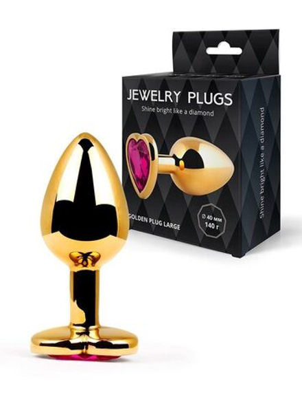 Анальная пробка Anal Jewelry Plug LCHG-14, 9 см, с кристаллом
