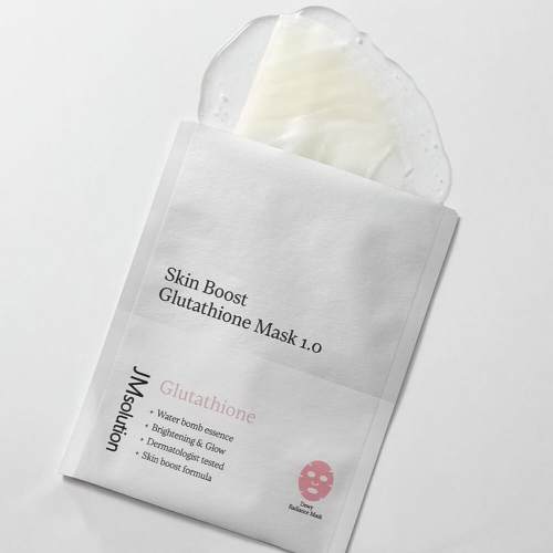 JMsolution Skin Boost Glutathione Mask 1.0 антиоксидантная тканевая бустер-маска для лица с глутатионом