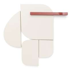 Стеновая панель Danei бело-красная 50x30 см