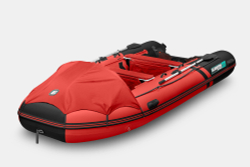 Надувная лодка GLADIATOR E450PRO красно-черный