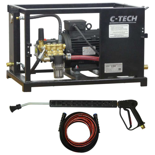 Аппарат в/давления C-TECH NEXT (200бар, 15л/мин, 5.5кВт) + комплект ручной мойки NTR2015ES1E4BP2FM-10-SPG60