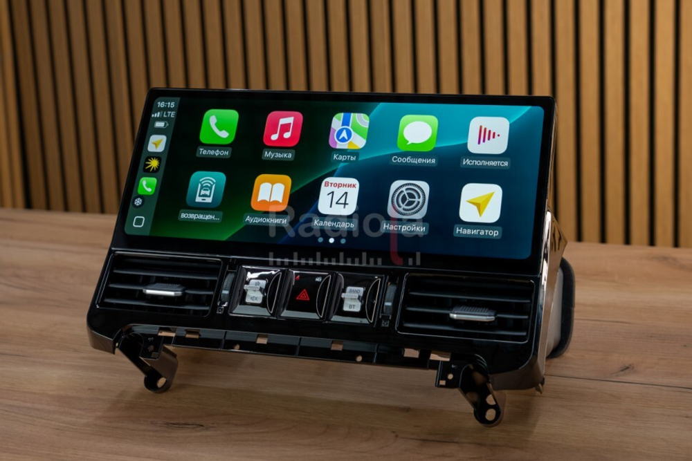 Магнитола для Toyota Land Cruiser 200 2007-2015 (климат на ШГУ) - Radiola RDL-LC200H-07-15-DH17 монитор 17" на Android 13, 8Гб+256Гб, CarPlay, 4G SIM-слот