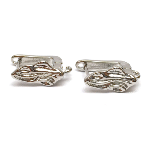 Швензы "Шёлк" 17х7 мм, родий