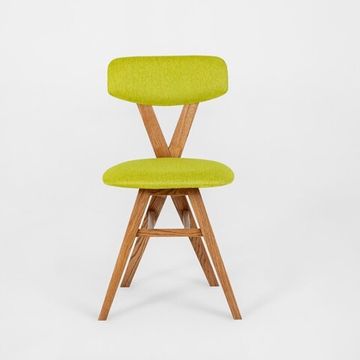 Стул Твист (дуб/светлый дуб с коричневой патиной/ткань 2-100 SWEET green)