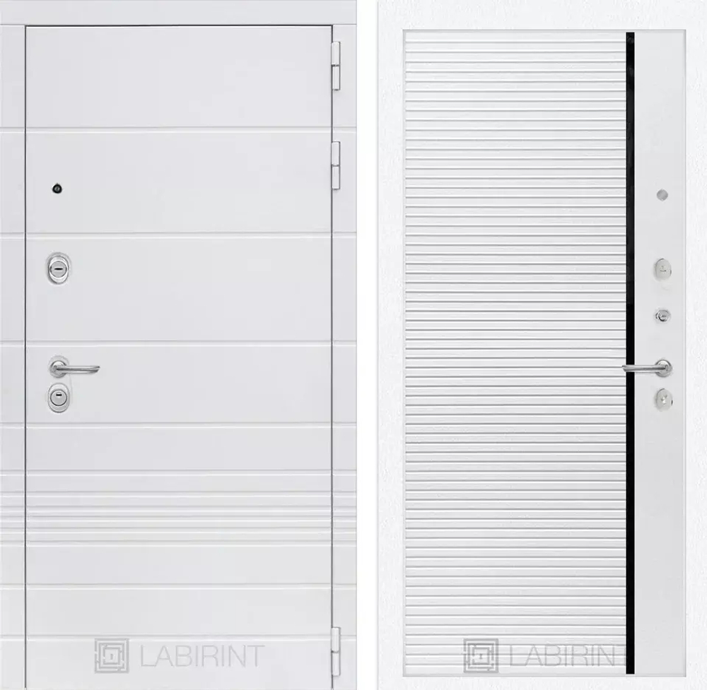 Дверь входная Лабиринт Трендо  22 Белый софт металлическая