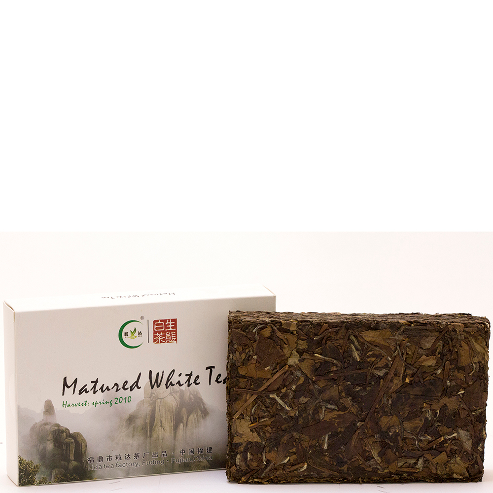 1026к Чай прессованный белый  "ЛиДа, Шоу Мэй" Состаренный 2010г (ча чжуань, 250 гр)