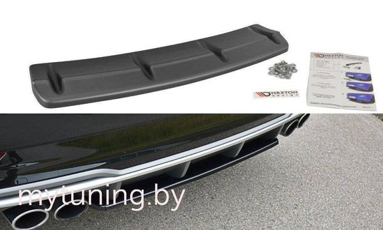 Сплиттер бампера заднего для AUDI S3 8V Sedan рестайлинг (17-...)