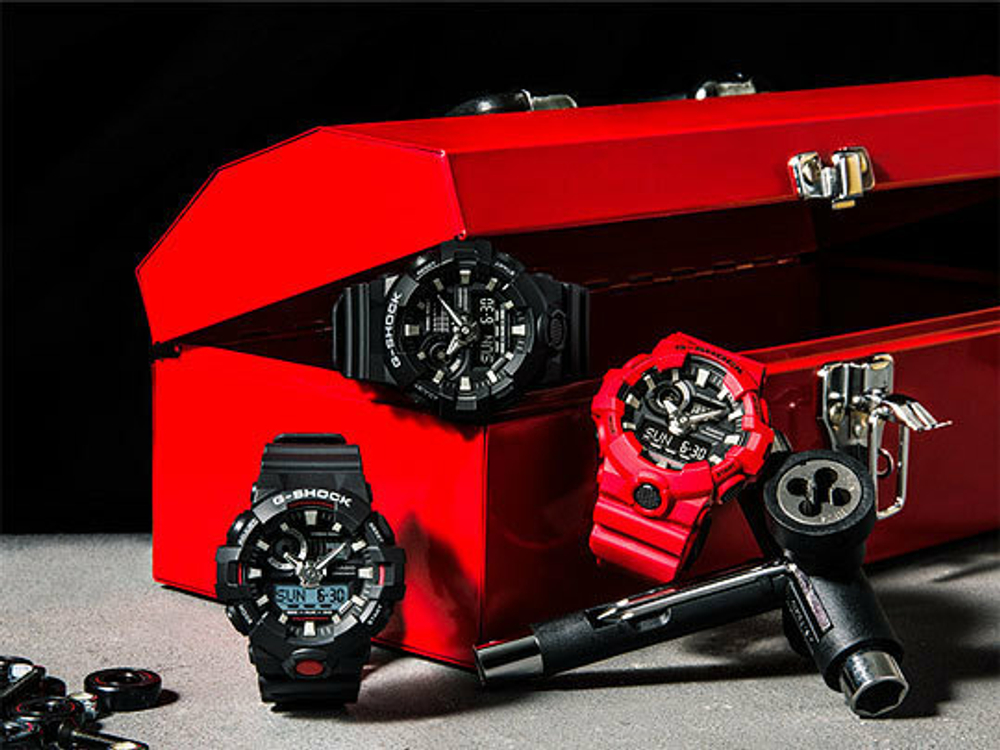 Японские наручные часы Casio G-SHOCK GA-700-1B с хронографом