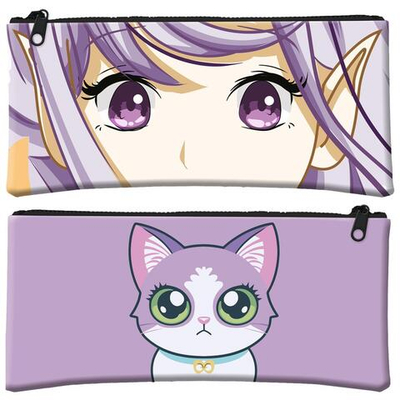 Пенал прямоугольный с 1 отделением 11,5х22х1см сиреневый "Аниме" (Академия Групп)