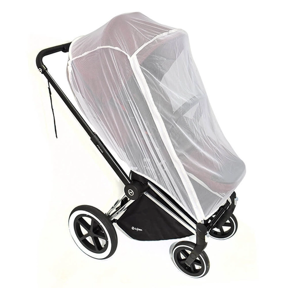 Универсальная белая москитная сетка на всю коляску