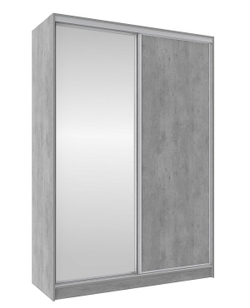 Шкаф-купе двухдверный с зеркалом 1600 Домашний Atelier светлый