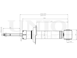 Амортизатор газовый задней подвески UNIO SAB-10408