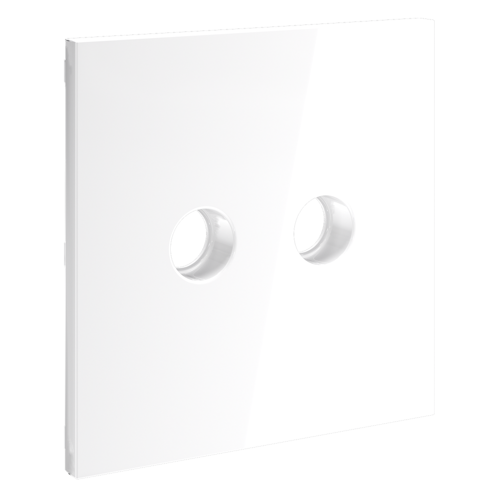 Накладка для розетки телевизионной оконечной TV+SAT, S70 (белый глянцевый)