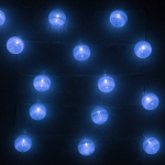 Гирлянда для дома 4 м, 20 ламп LED с насадками «Шар плетеный» d6 см, прозр.провод, IP-20 Голубые шары (с возможностью соединения)