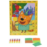 Аппликация из ЭВА и пуговиц 17*23см. "Три Кота" в пакет 208-TC2 (Мультиарт)